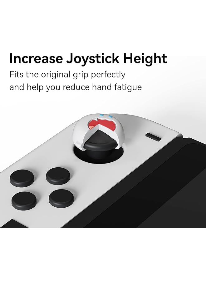GeekShare أغطية قبضة الإبهام السيليكونية اللطيفة لعصا التحكم متوافقة مع Switch/Oled/Switch Lite، 4 قطع Bobo Cat - Image 3