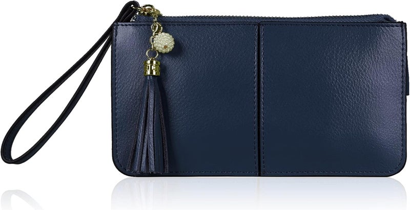 befen Genuine Leather Wristlet Clutch for Women Ultra-Slim Ladies Credit Card Holder Wallet Purses with RFID Protection - Image 2