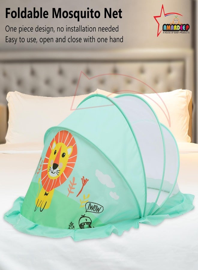 Amardeep Big Foldable Mosquito Net | Bottomless Baby Mosquito Tent with Multiple Cute Digital Prints | Insect Protection Canopy for Newborns & Toddlers | Portable & Breathable Net (Adorable Lion) - Image 2