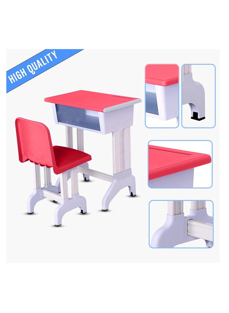 ALCOACH Children Study Desk Household Simple Desk and Chair Set Adjustable Blue - Image 2