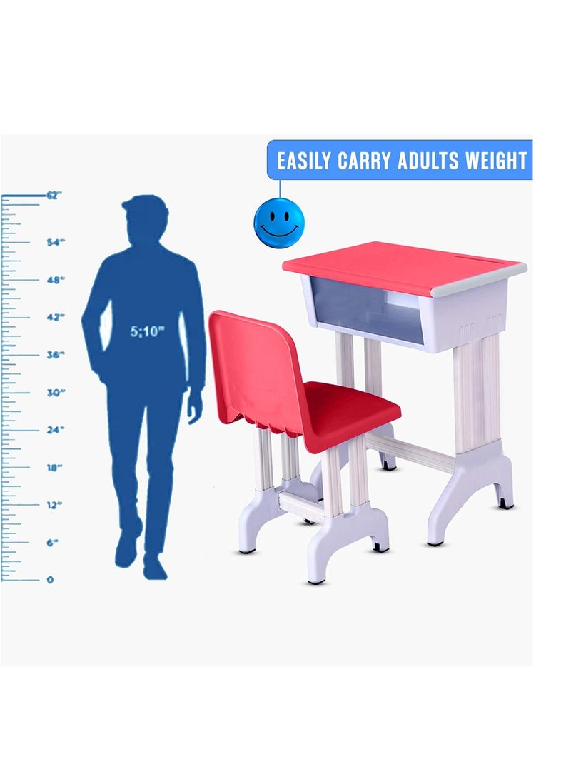 ALCOACH Children Study Desk Household Simple Desk and Chair Set Adjustable Blue - Image 3