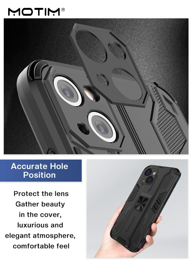 Motim Case for iPhone 14/14 Plus, Support Magnetic Car Mount, Full Body Protective Cover, Shockproof, Heavy Duty Protective Kickstand Cover - Image 3