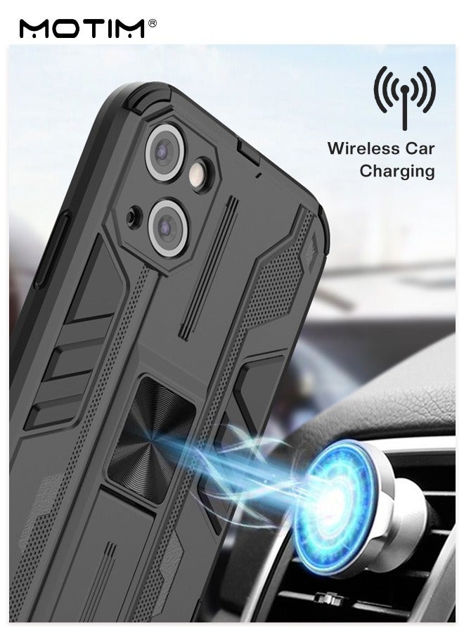 Motim Case for iPhone 14/14 Plus, Support Magnetic Car Mount, Full Body Protective Cover, Shockproof, Heavy Duty Protective Kickstand Cover - Image 4