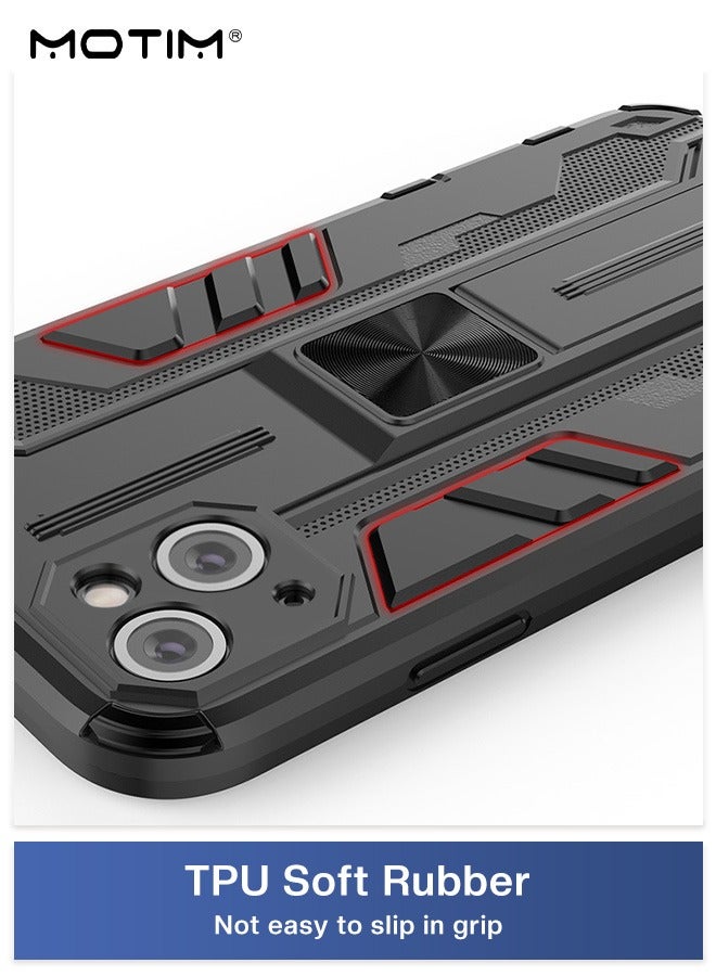Motim Case for iPhone 14/14 Plus, Support Magnetic Car Mount, Full Body Protective Cover, Shockproof, Heavy Duty Protective Kickstand Cover - Image 5