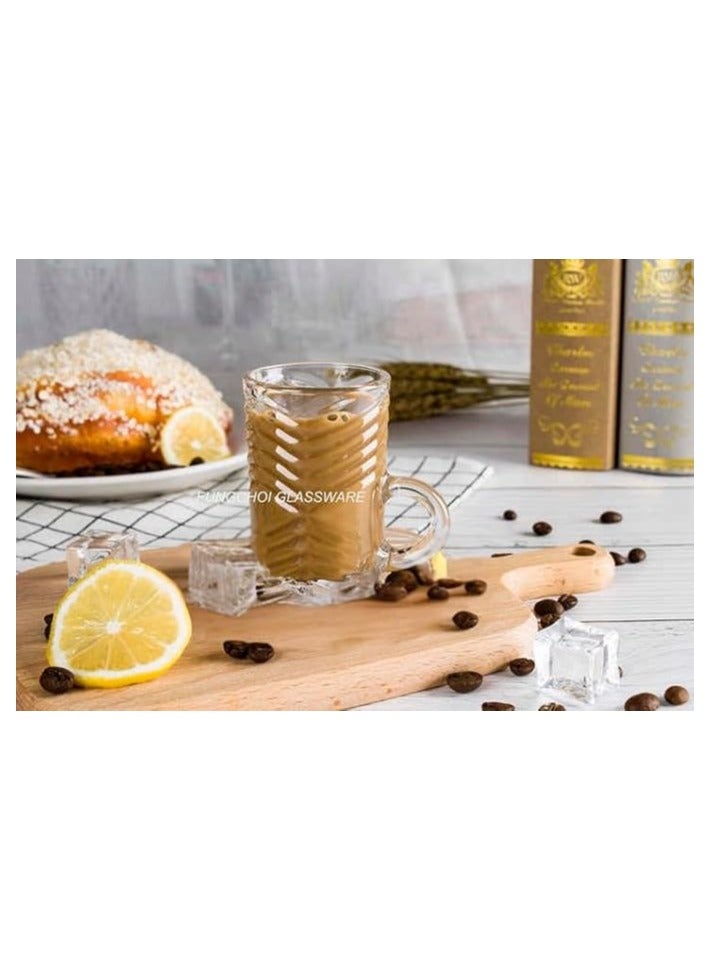 Andalus Cup Set - 6 Pieces - Small Clear Glass - Suitable for Tea and Coffee - Image 2