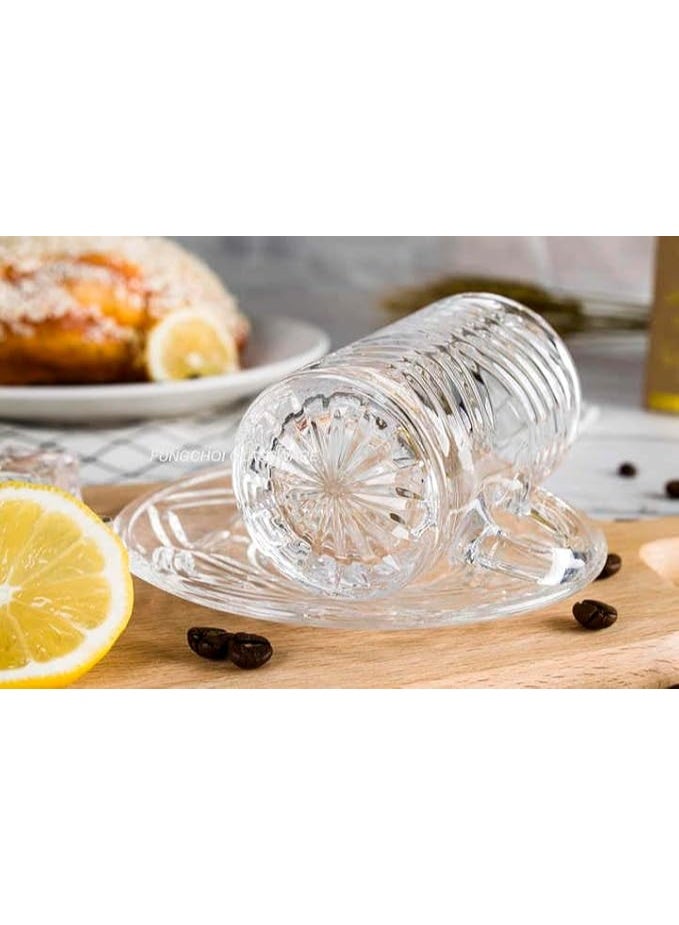 Andalus Cup Set - 6 Pieces - Small Clear Glass - Suitable for Tea and Coffee - Image 3