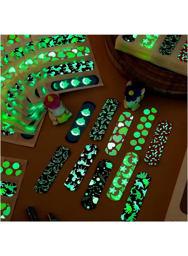 Generic 50pcs Glow in The Dark Bandage for Kids Cute Breathable Waterproof Neon Bandages for Girls Boys Children Toddlers Adhesive Flexible Wrap for Cuts, Scrapes, Wounds  - Image 4
