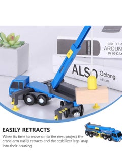 Excefore Construction Vehicles Cranes Toys, Construction Vehicle Toys, Crane Truck Pull Back Cars for Child Toddlers Kids, Blue  - Image 5