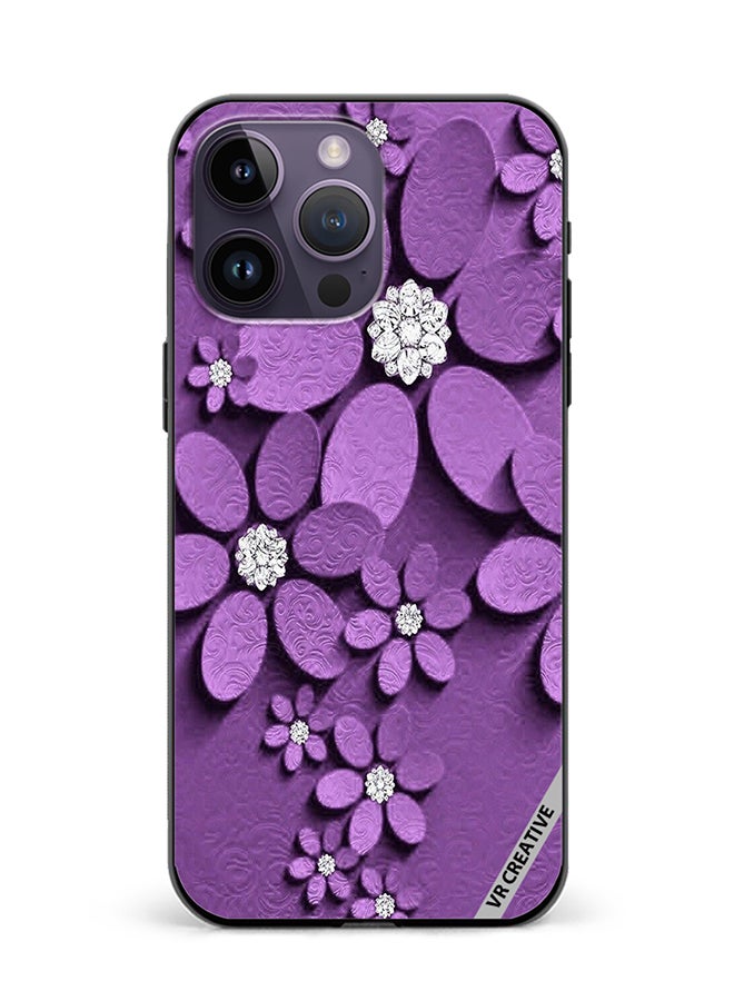 VR CREATIVE Protective Case Cover For Apple iPhone 16 Pro Max Flower Design Multicolour