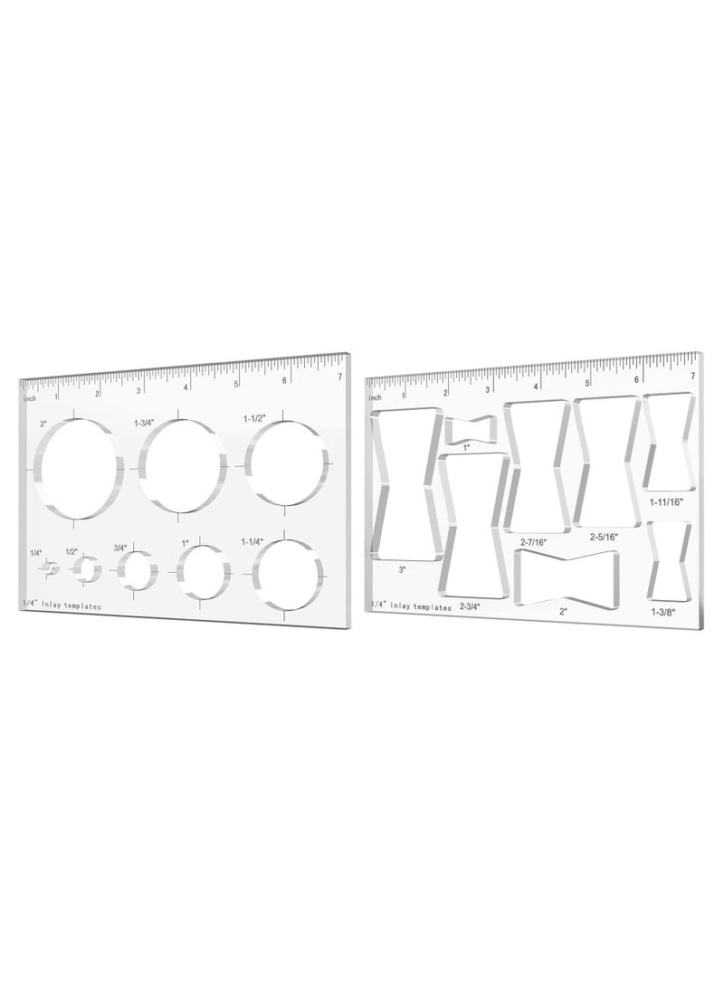 ETFOBMI ETFOBMI Router Jig Acrylic Circle Butterfly Bowtie Template for Woodworking Circle Butterfly Inlay Decorative 