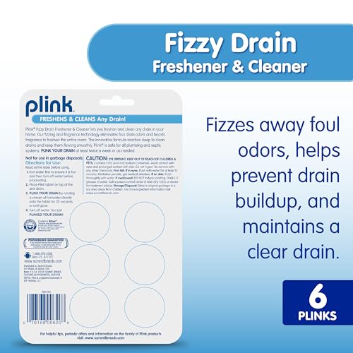 Plink Fizzy Drain Cleaner, 6 Count (Pack of 2), Lemon Scent - Image 2