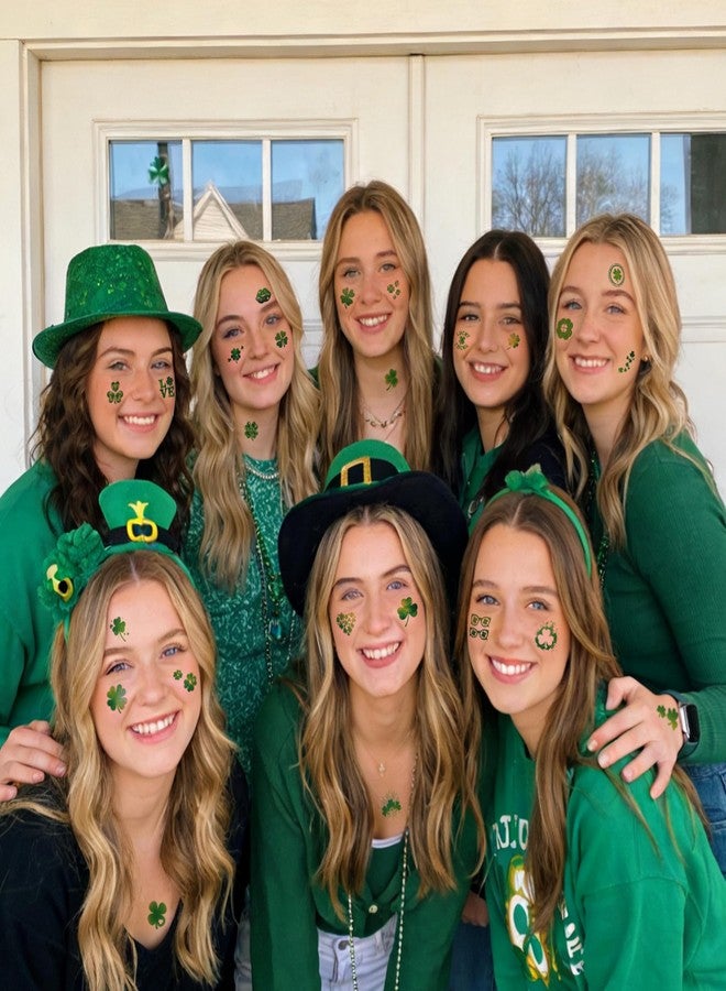 CHARLENT Glitter Shamrock Pre-Cut Temporary Tattoos - Image 5