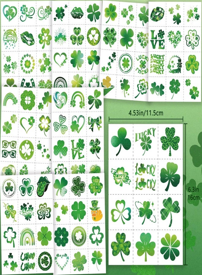 CHARLENT Glitter Shamrock Pre-Cut Temporary Tattoos - Image 2