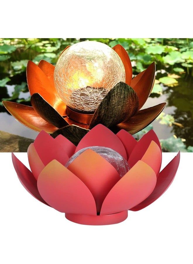 klarako Lotus Lamp LED Water Proof Solar Garden Light for Lawn Table Floor Warm Light 27 x 27 x 11cm  - Image 4
