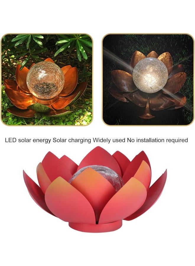 klarako Lotus Lamp LED Water Proof Solar Garden Light for Lawn Table Floor Warm Light 27 x 27 x 11cm  - Image 3
