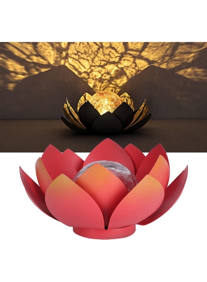 klarako Lotus Lamp LED Water Proof Solar Garden Light for Lawn Table Floor Warm Light 27 x 27 x 11cm  - Image 5