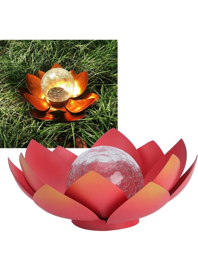 klarako Lotus Lamp LED Water Proof Solar Garden Light for Lawn Table Floor Warm Light 27 x 27 x 11cm  - Image 2