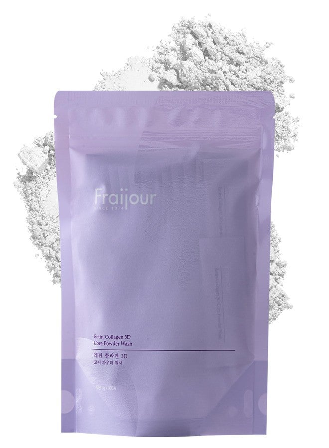 Fraijour Retin-Collagen 3D Core Powder Wash - Exfoliating Powder Cleanser with Papain & 7 Collagens, Tightens Pores, Smooths Skin, Anti-Aging, For Oily & Acne-Prone Skin, 30 Packets, 0.04 oz. each - Image 1