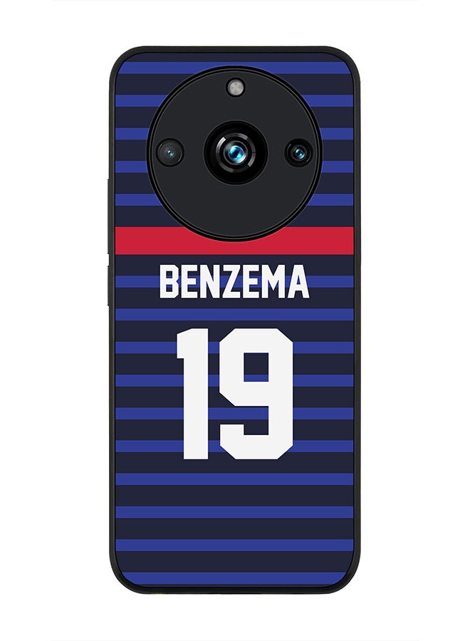 Stylizedd Rugged Black Edge case for Realme 11 Pro/Realme 11 Pro+, Custom Slim fit Thin Phone Case Cover - Football Team - France, Player Name - Benzema - Image 1