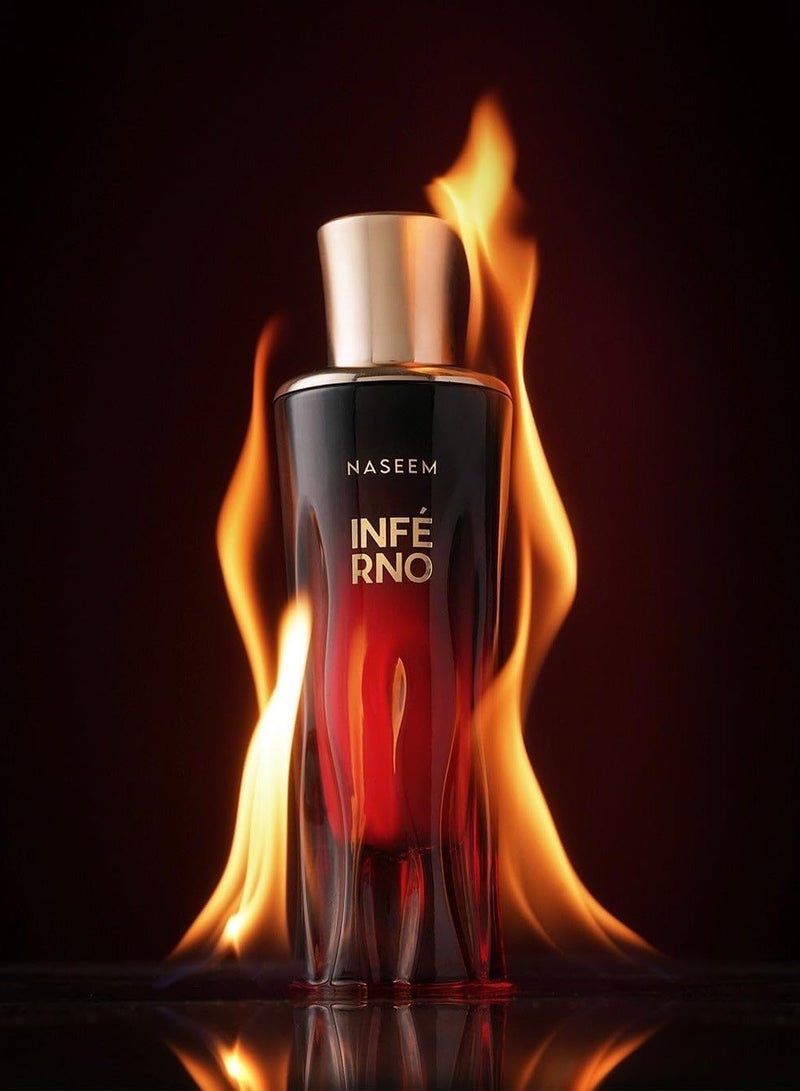 NASEEM Inferno Aqua Perfume 80ml - Luxurious Blend of Clove, Saffron, Cinnamon, & Vetiver - Sensual Fragrance with Warm & Smoky Notes, Perfect for Cold Evenings - Image 3