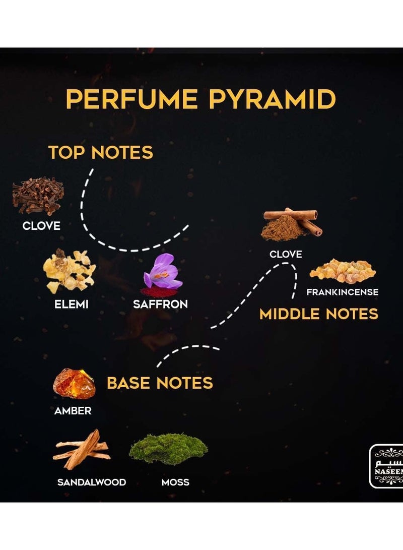 NASEEM Inferno Aqua Perfume 80ml - Luxurious Blend of Clove, Saffron, Cinnamon, & Vetiver - Sensual Fragrance with Warm & Smoky Notes, Perfect for Cold Evenings - Image 4