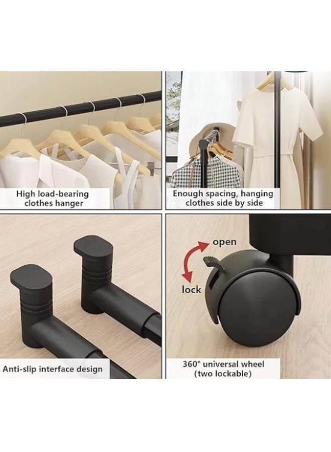 HAPZEY Multi-Layer Clothing Organizer with Bottom Storage Shelves – Space-Saving Wardrobe Rack for Bedroom, Laundry & Closet– Easy Assembly Portable Clothes Storage Rack for Home & Apartment Use - Image 5