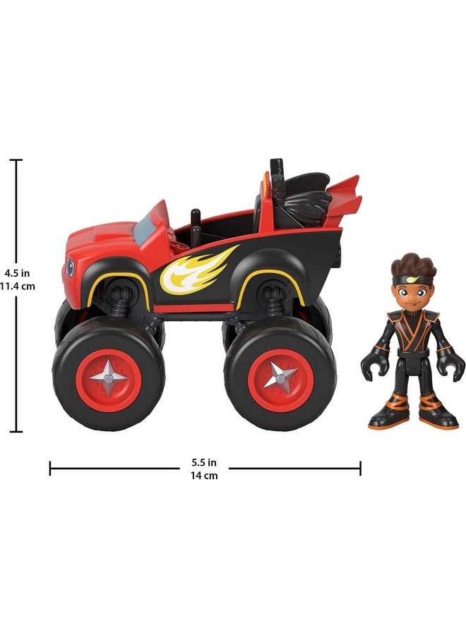 Fisher-Price - Blaze And The Monster Machines Toy Truck & Figure Set, Ninja Blaze & Aj, Preschool Racing Play Ages 3+ Years - Image 1