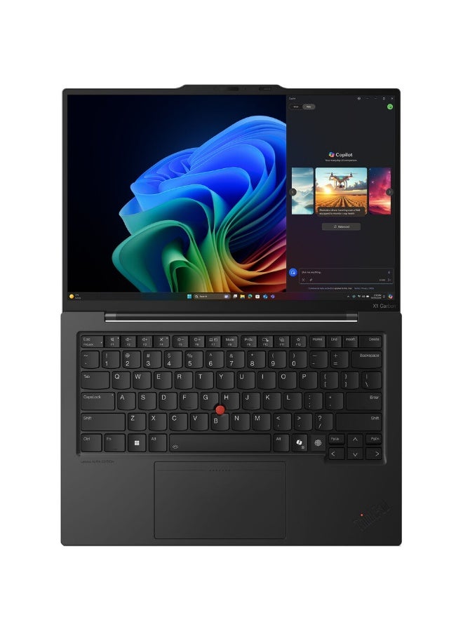 Lenovo ThinkPad X1 Carbon Gen 13 Intel (14ʺ) Aura Edition Business Laptop | Intel® Core™ Ultra 7 268V vPro ® | 32 GB LPDDR5X-8533MT/s | 512 GB SSD | 14" 2.8K (2880 x 1800), OLED, Anti-Glare/Anti-Reflection/Anti-Smudge, Non-Touch,120Hz, Eyesafe | English (US) Backlit | 1080P FHD RGB+IR with Privacy Shutter  | Intel® Wi-Fi 7 vPro® & Bluetooth® 5.4 | Windows 11 Pro | 1 Year Warranty English Black - Image 4