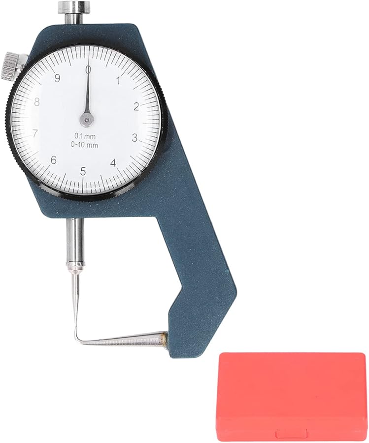 مقياس سمك قرص سبائك الألومنيوم، نطاق 0-10 مم، دقة 0.1 مم للورق والأفلام والجلود - Image 2