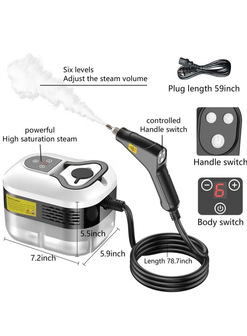 MAKS & CO. Portable Handheld Steam Cleaner, 1500W Multifunctional High Temperature Steamer Cleaner with 1200ml Water Tank, Suitable For Kitchen Sofa Bathroom Window - Image 4