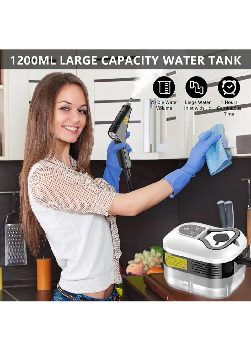 MAKS & CO. Portable Handheld Steam Cleaner, 1500W Multifunctional High Temperature Steamer Cleaner with 1200ml Water Tank, Suitable For Kitchen Sofa Bathroom Window - Image 3