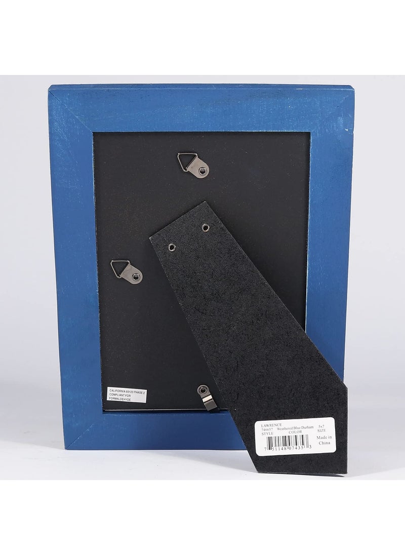 Lawrence Frames Lawrence Frames 5W x 7-Inch H Durham Weathered Navy Blue Wood Picture Frame (746657)  - Image 3