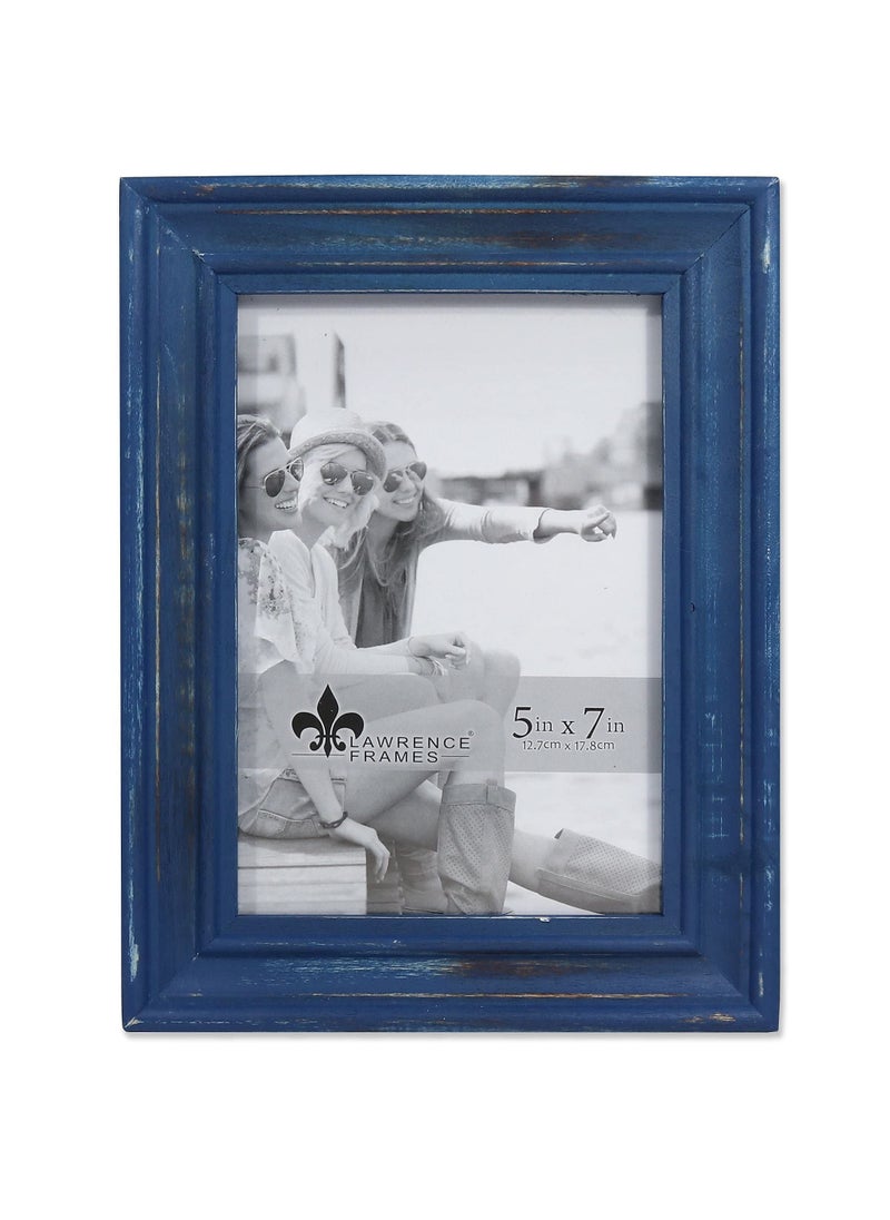 Lawrence Frames Lawrence Frames 5W x 7-Inch H Durham Weathered Navy Blue Wood Picture Frame (746657)  - Image 1
