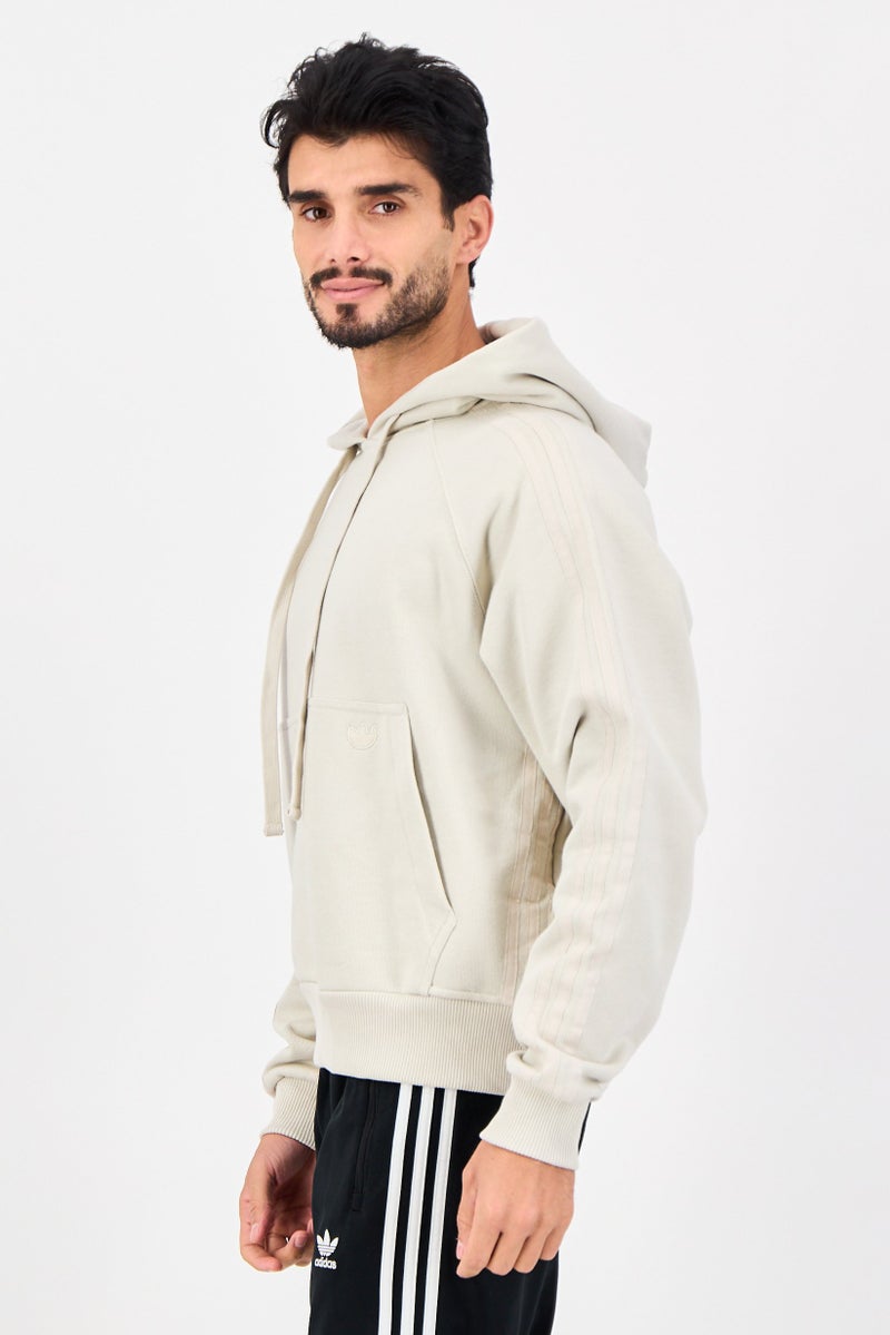 Adidas Men Sportswear Fit Long Sleeve Outdoor Hoodies, Beige - Image 2