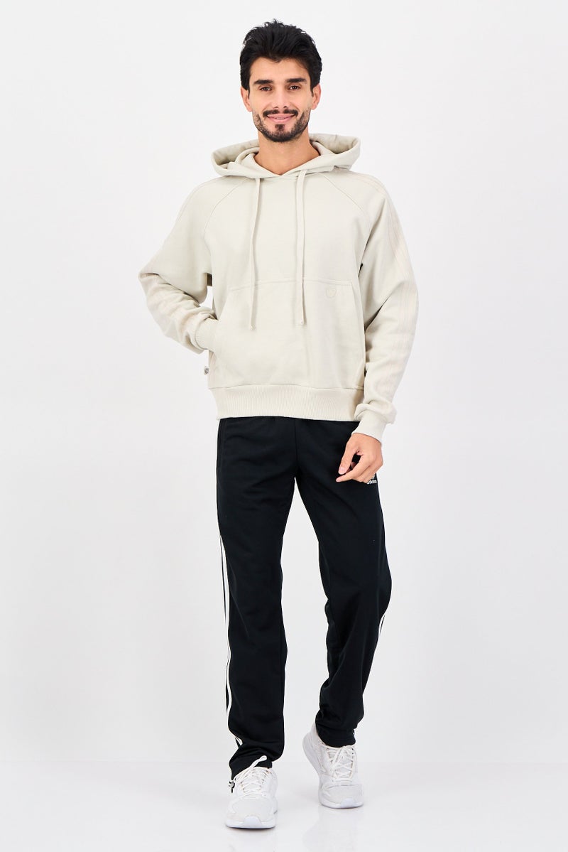 Adidas Men Sportswear Fit Long Sleeve Outdoor Hoodies, Beige - Image 3