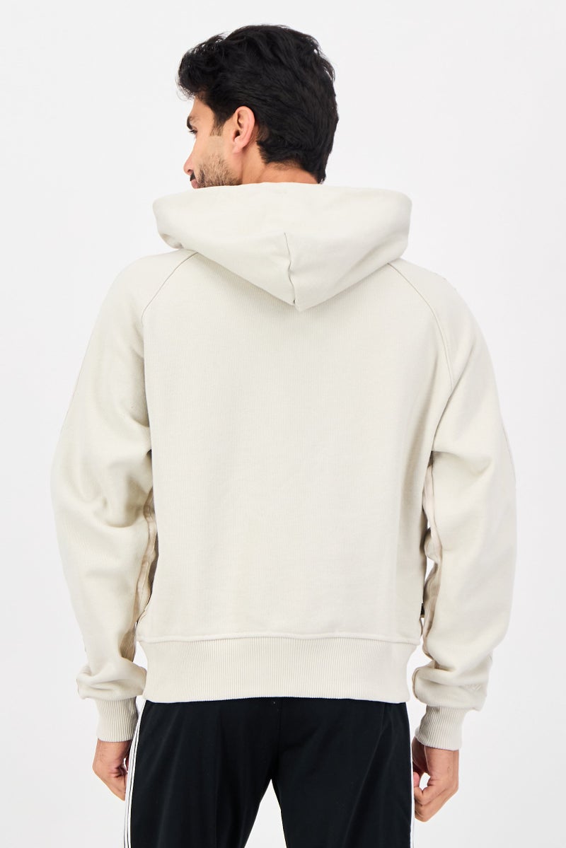 Adidas Men Sportswear Fit Long Sleeve Outdoor Hoodies, Beige - Image 4