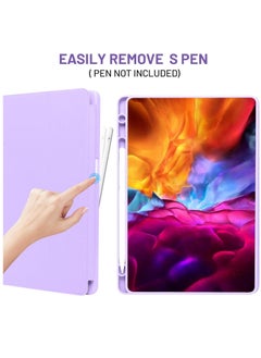 MIGOFAST Case for Samsung Galaxy Tab A9 Plus Tablet Case with Pencil Holder, Slim Smart Protective Case with Soft TPU Back, Auto Sleep/Wake Cover Purple  - Image 2