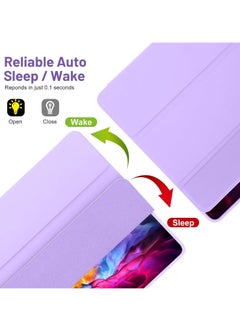 MIGOFAST Case for Samsung Galaxy Tab A9 Plus Tablet Case with Pencil Holder, Slim Smart Protective Case with Soft TPU Back, Auto Sleep/Wake Cover Purple  - Image 3