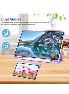 MIGOFAST Case for Samsung Galaxy Tab A9 Plus Tablet Case with Pencil Holder, Slim Smart Protective Case with Soft TPU Back, Auto Sleep/Wake Cover Purple  - Image 4