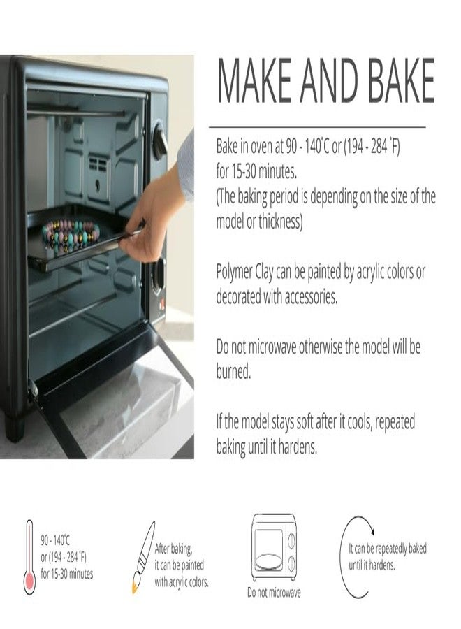 NARA Polymer Baking Clay, 1 Color, 1 Block, 454g (1 lb.) (Black) - Image 4