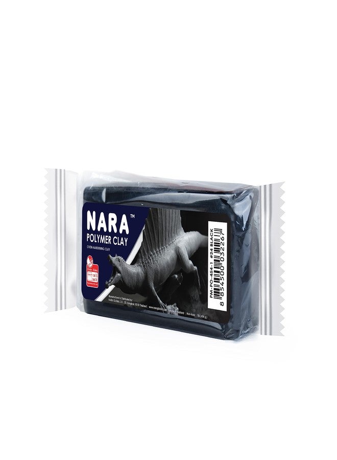 NARA Polymer Baking Clay, 1 Color, 1 Block, 454g (1 lb.) (Black) - Image 1