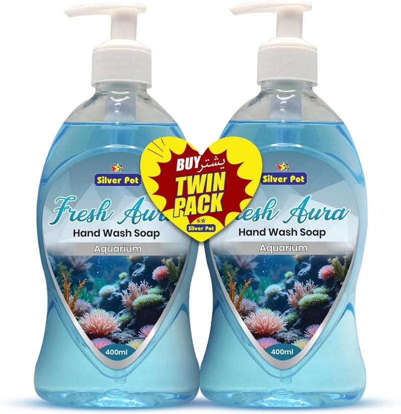 Silver Pot عبوة توين من غسول اليدين أكواريوم فريش أورا من سيلفر بوت - Image 1