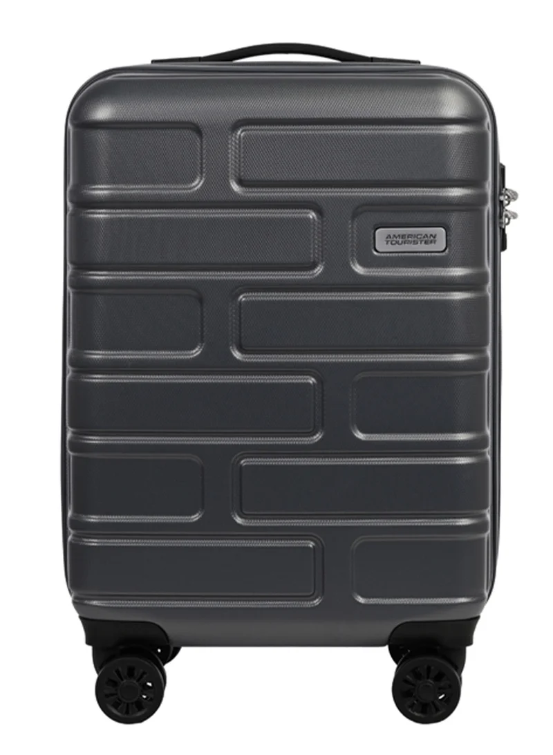 AMERICAN TOURISTER  Bricklane Suitcase, Cabin Size 55 cm / 20 inch, 4 Spinner Wheels, Hard Top, ABS, Dark Shadow|Scratch Resistance|TSA Lock|Inner Mesh Zippered Pocket - 3 Years International Warranty  | Best Price UAE