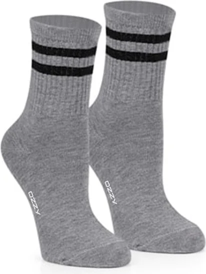 اوزي سوكس 3-Piece Women's College Socks Yellow Gray White
