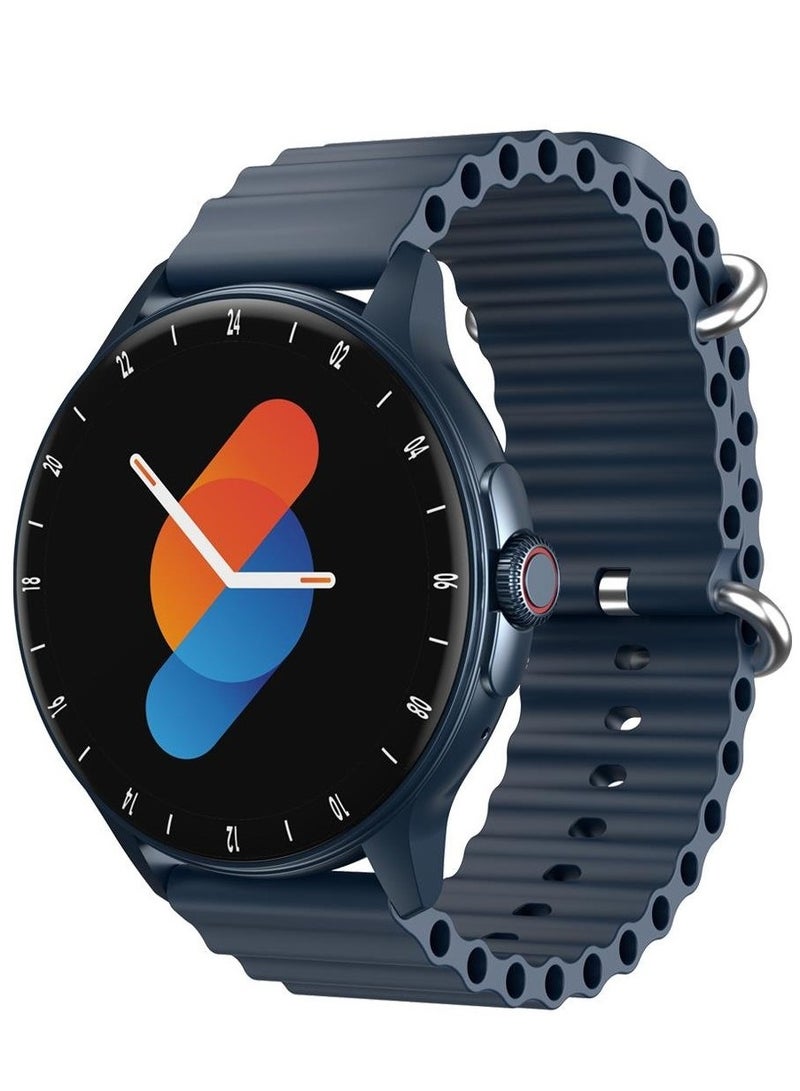 havit Advanced Smartwatch for Men & Smartwatch for Women - Bluetooth Calling, Smart Notifications, 120+ Sports Modes, Blood Oxygen, Heart Rate, Sleep & Stress Tracking, IP68 Water Resistant, Long Battery Life Fitness Tracker, Custom Watch Faces - Stylish Smartwatch for Business & Fitness (Blue) - Image 1