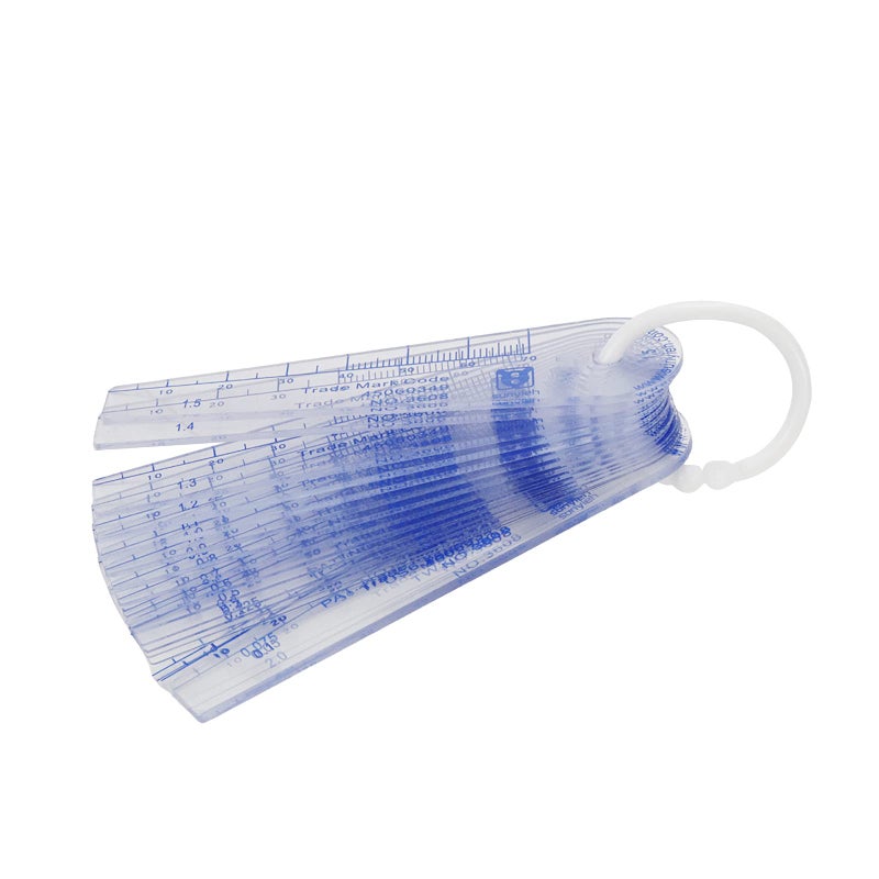 Rannb Plastic Feeler Gauge 0.05mm to 2mm Metric Gap Measuring Tool 19 Leaf - Image 3