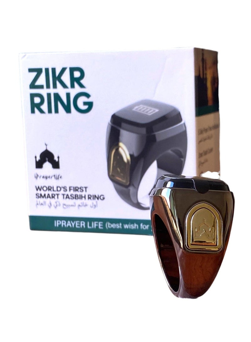 خاتم زكر خاتم ذكر ذكي مقاس (22) مم مزود بتذكير بالاهتزاز وعداد تسبيح واتصال بلوتوث لتطبيق IQIBLA الحصري و5 تذكيرات يومية بالصلاة - Image 4