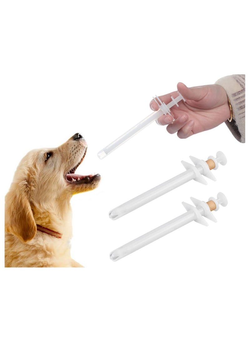 SYOSI موزع حبوب الحيوانات الأليفة 2 قطعة بلاستيك سهل الاستخدام متين لأدوية الحيوانات الأليفة أداة تغذية للكلاب والقطط الكبيرة - Image 1