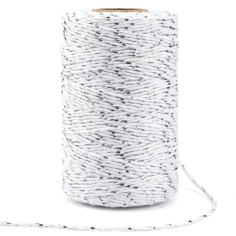 328 Feet Cotton Bakers Twine Gift Wrapping Holiday Twine Wedding Christmas String Cotton Cord Rope