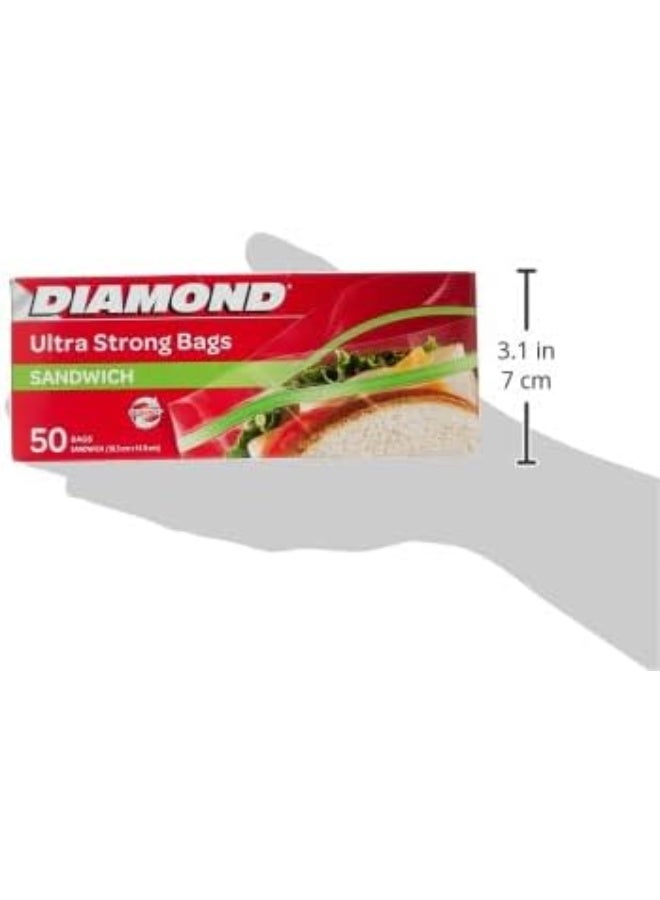 Diamond Ultra Strong Sandwich Bags with Zipper - 50 Count - Image 4